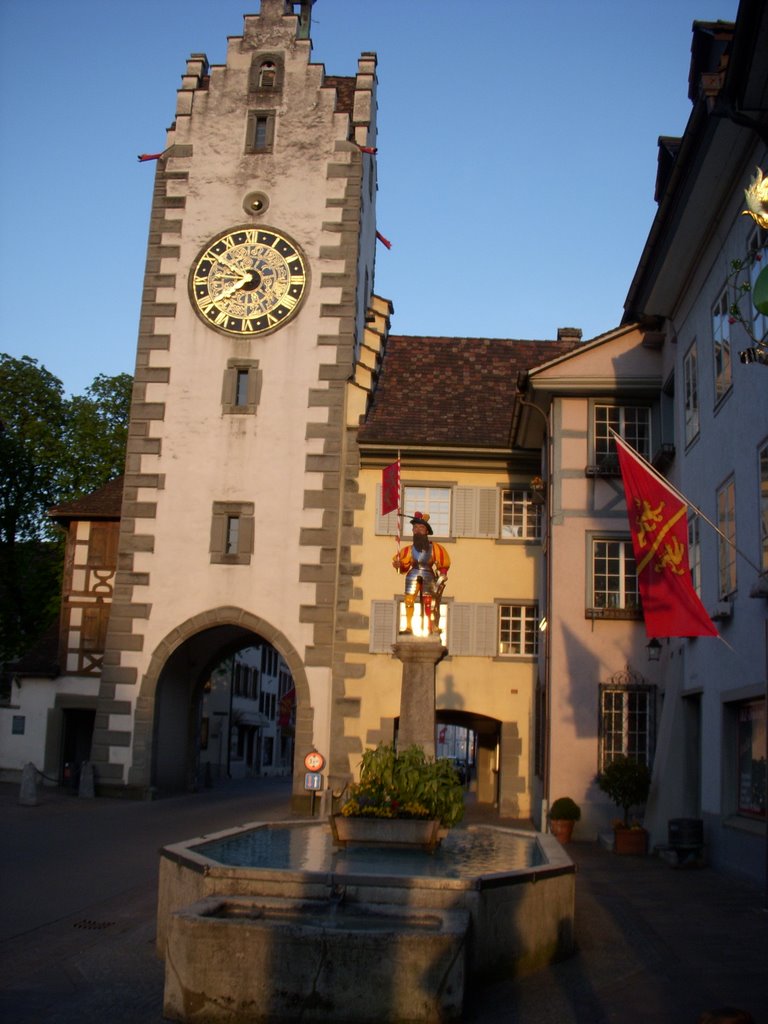 Main square by sunset (Plaza principal en la tarde) Place Principale juste avant le coucher du soleil by Max B. Martins