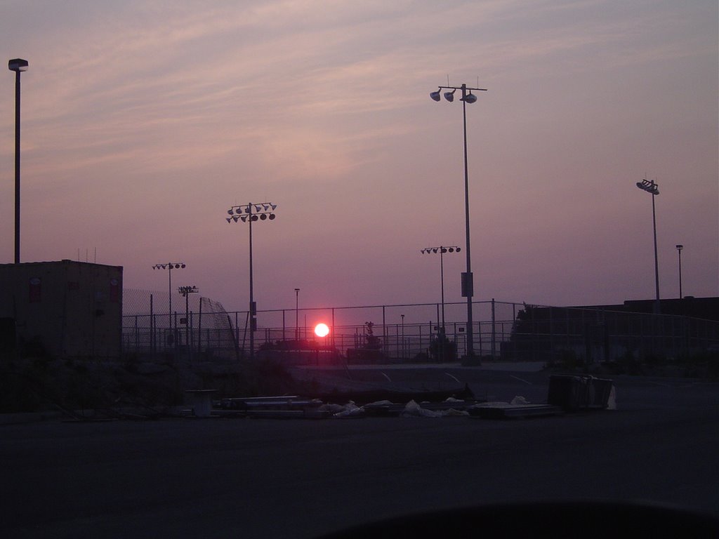 Portage High School tennis courts sunrise by ustesbaines