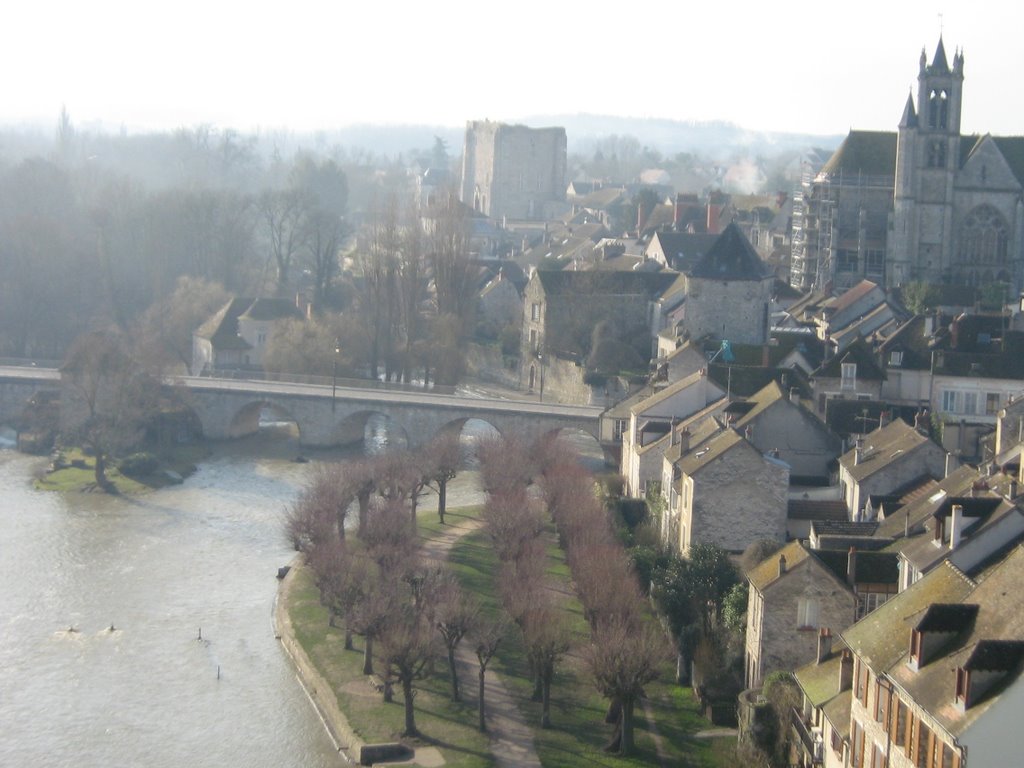 Moret et le pont by gerard Durbecq