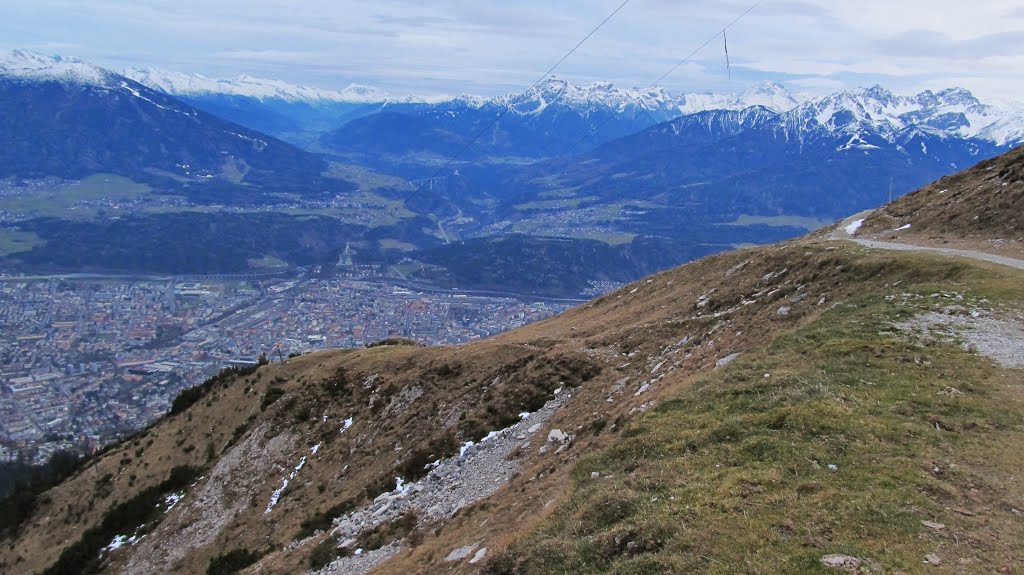 Nov 2012 - Innsbruck, Tyrol, Austria. Stubaier Alpen (Stubai Alps) range from Seegrube in the Nordkette mountains. by BRIAN ZINNEL