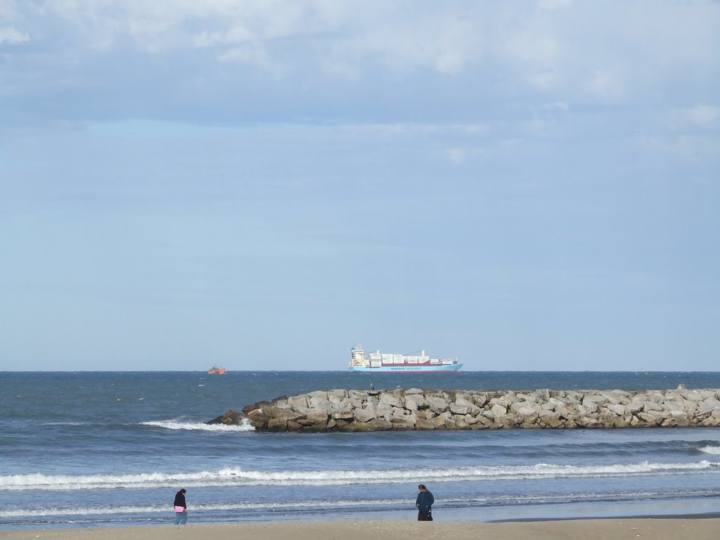 Portacontenedores Maersk Sealand entrando a Puerto Mar del Plata by edgardomdq