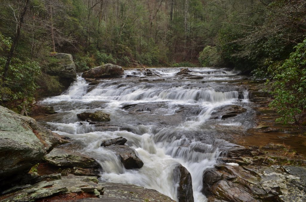 Cascades above Panther Creek Falls by Justin P