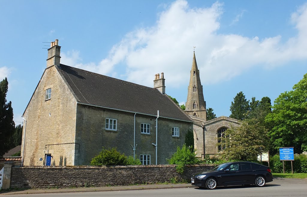 Brigstock village church and the Old Rectory. by Bobsky.