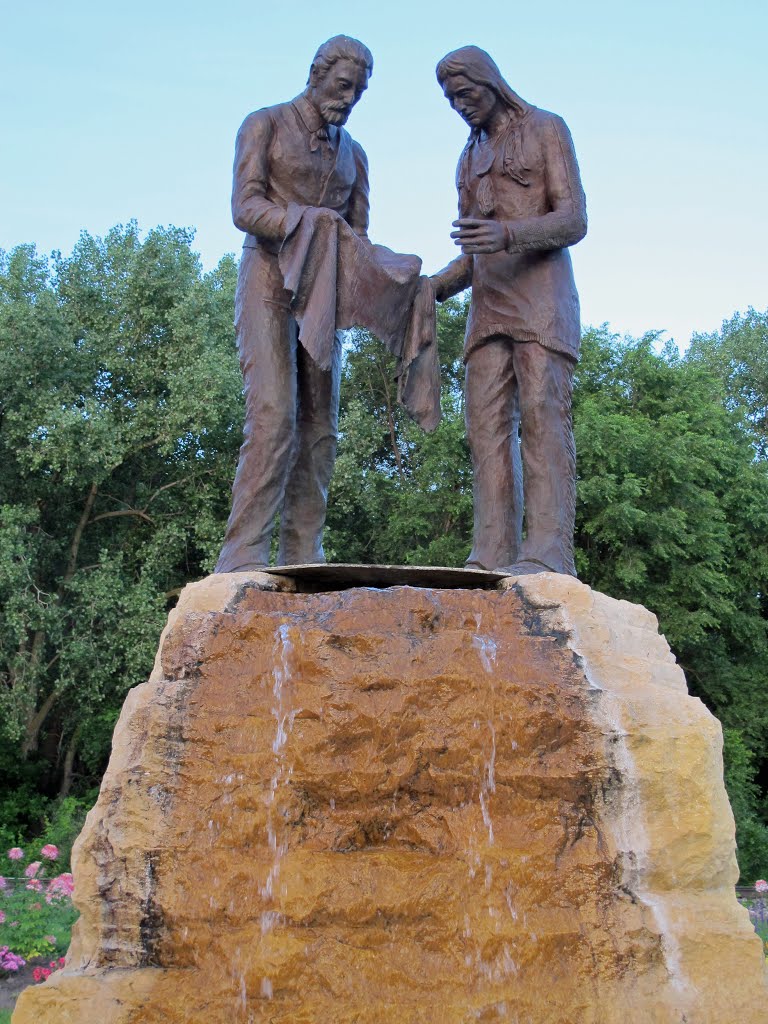 Statue at Heritage Park - Faribault MN 2 by bobpittman_ca