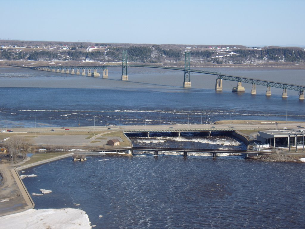 Bridge to Isle of Orleans, Quebec by jeffrey-kellett