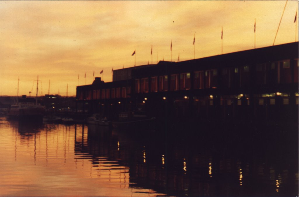 Bristol Watershed at dusk by Len Firewood