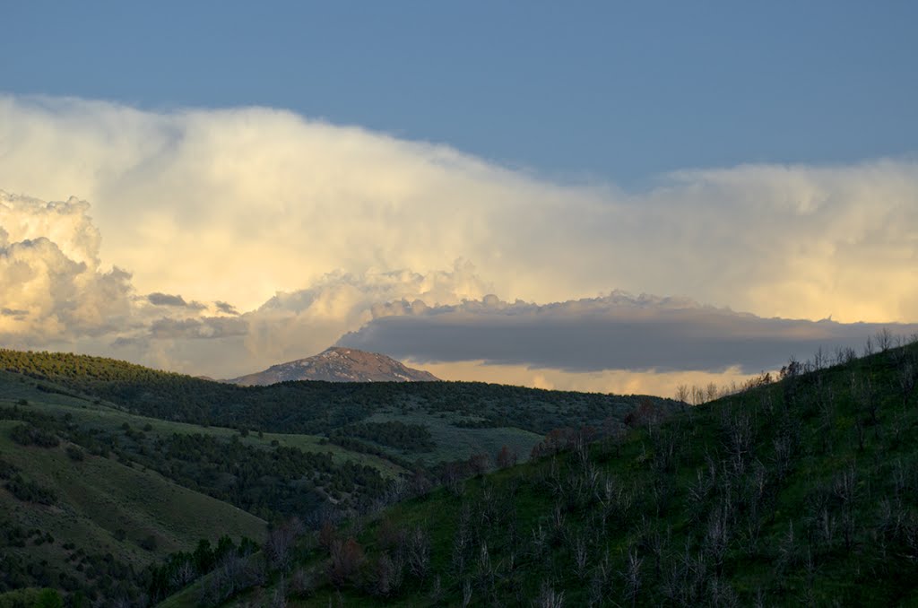 Sunset cloud over Scout Mountain by Ralph Maughan