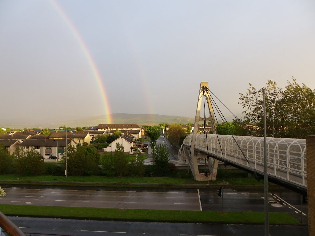 Double rainbow over Millbrook, Dublin 24 by vlocka