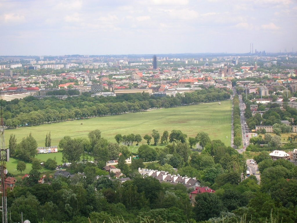 Widok na błonia z Kopca Kościuszki by zbychu1953