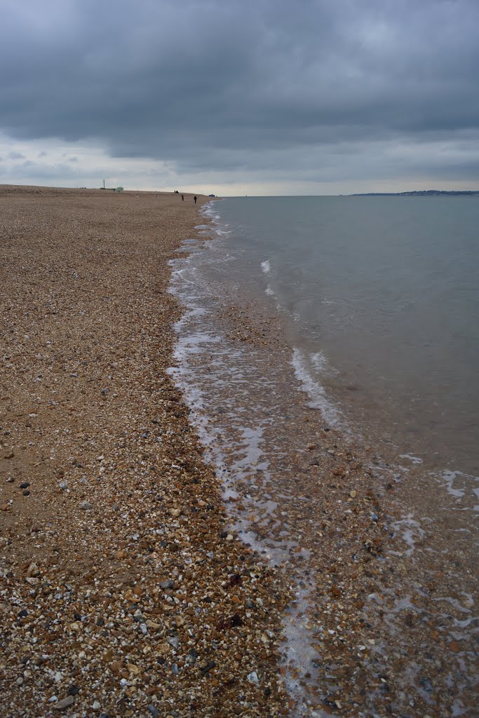 Flint Shingle on Stokes Bay by Mike Shields