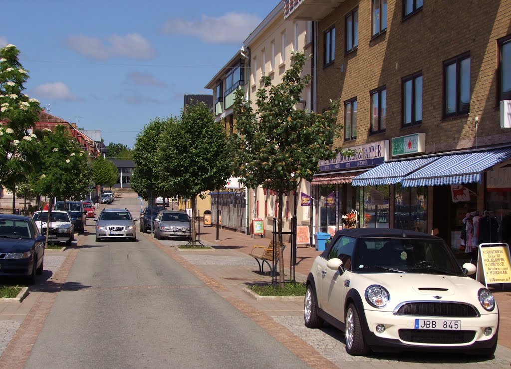 Main street, Mellerud. by Leif Fielstrup Guldbrandsen