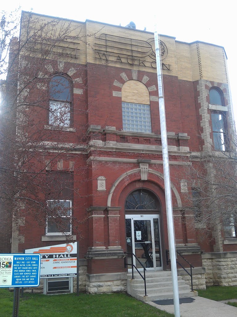 City Hall- Waukon IA by kevystew