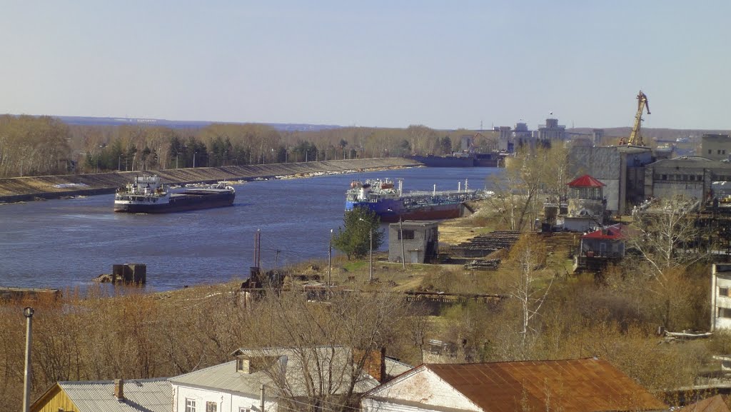 Gorodez, Schleuseneinfahrt, Hafen by asc