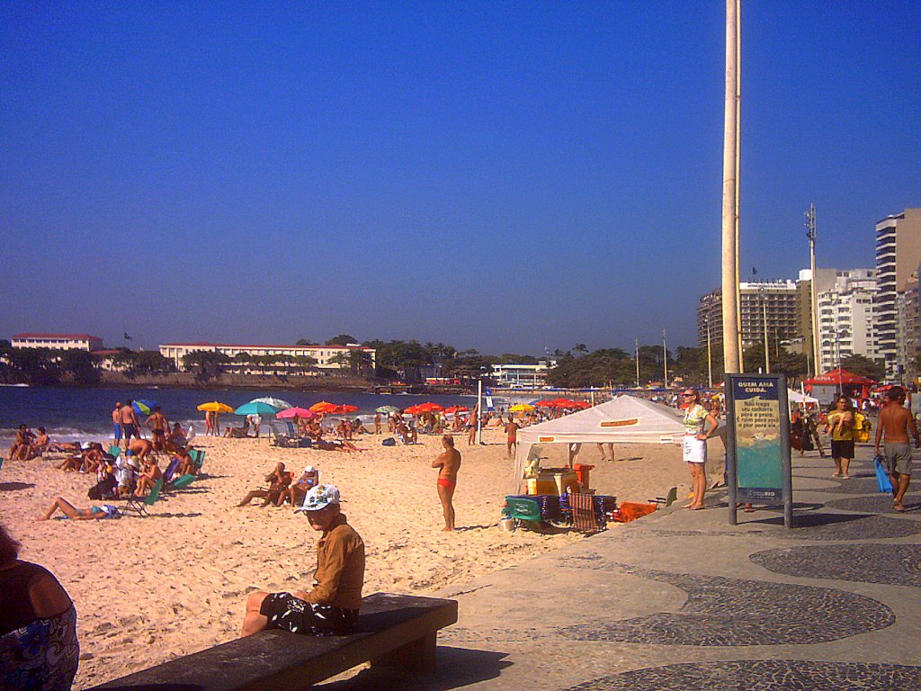 Praia de Copacabana com Forte ao fundo by Gui Torres