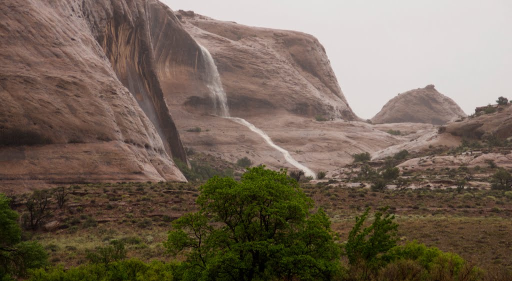 Arches Park waterfall on Mothers Day 2014 by Karl Larson