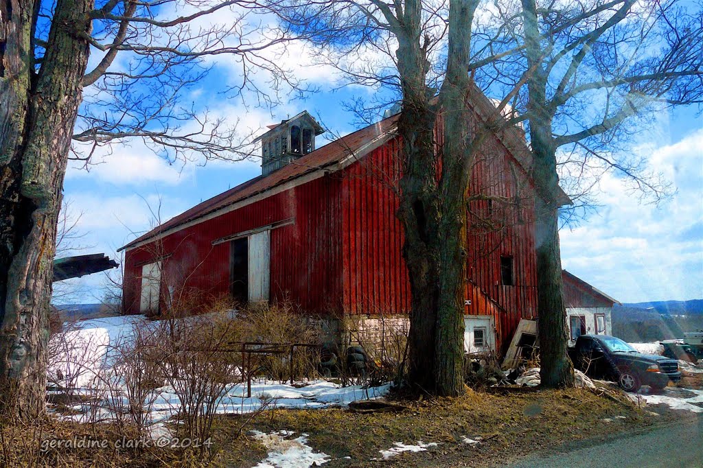 Red barn 3/14 by Geraldine Clark