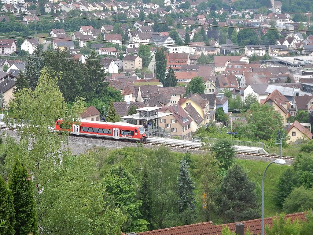 Bahnhof Nagold Stadtmitte mit Kulturbahn by Qwesy