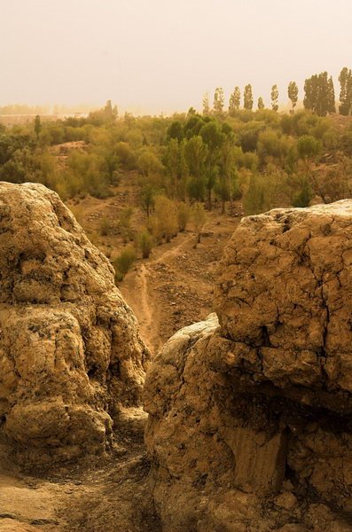 China - Xinjiang - Tashkorgan - Stone City View by Carl Parker