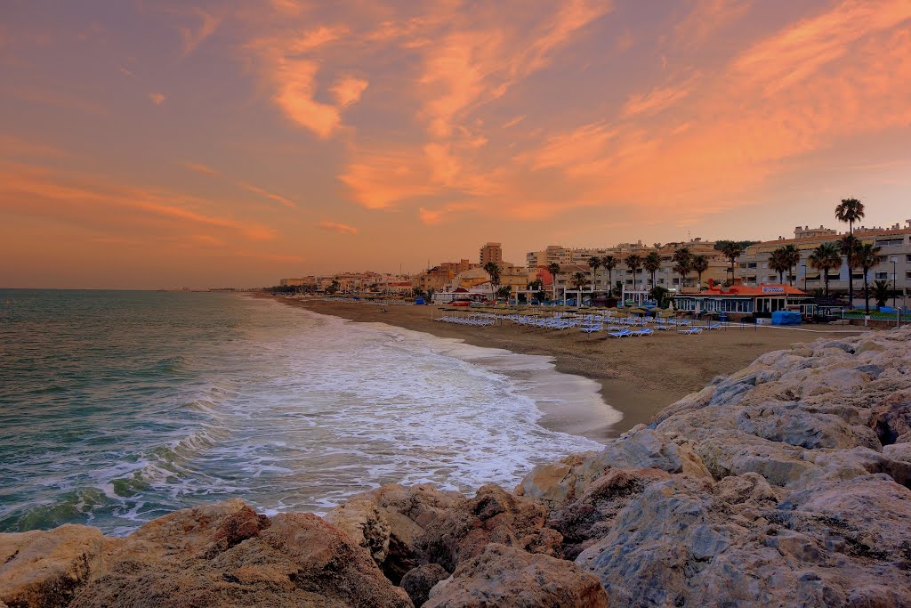 Večerný pohľad na pláž v Torremolinos / Evening view of the beach by Majka44