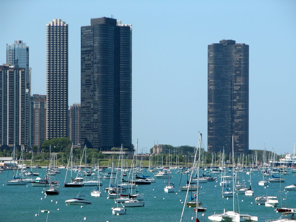 Chicago view from Lake Michigan by Boris Pivnenko