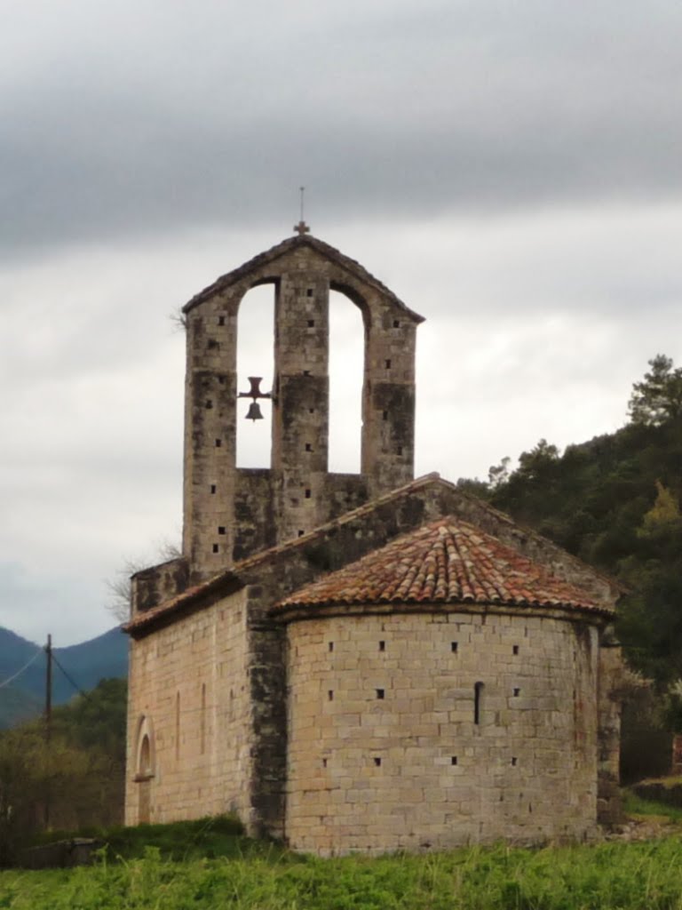 Campanar de cadireta de dos ulls, Santa Maria de Palau (Sant Llorenç de la Muga) by Pedraferit