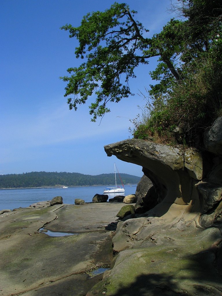 Nawitka at anchor off Dionisio Point by Nawitka