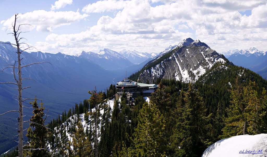 Gondola Upper Station sitting on a Sulphur Mountain at el 7496 ft. a.s.l by albertLM