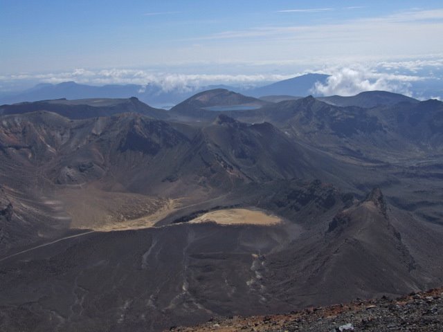 1250 South Crater and Blue Lake as seen from top of Mount Ngauruhoe by Daniel Meyer