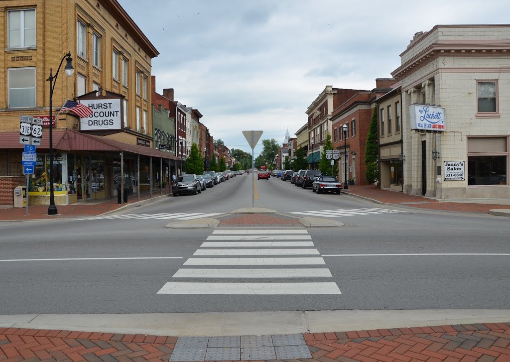 Looking Northward from the Old Courthouse Square, Bardstown by Seven Stars