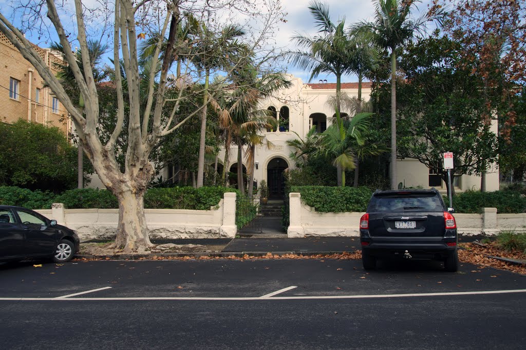 Aston Court (2014). Designed by Edwin J. and C.L. Ruck and built in 1926, this Mediterranean style represented the architecture of Spain and Italy. The building incorporates an earlier single storey Victorian residence. by Muzza from McCrae