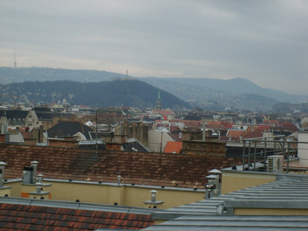 A Budai-hegyek Ferencvárosból (Buda hills from IX district) by czirner