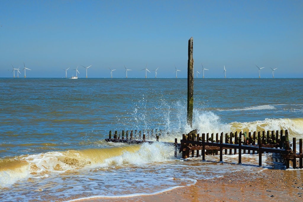 Across the breakers at Caister by Bressons_Puddle