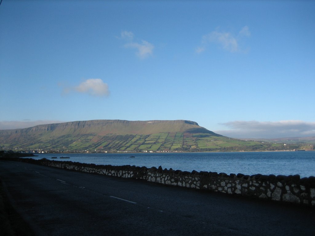 Garron Plateau and Carnlough from the Antrim coast road (A2), N. Ireland by jasrgraham