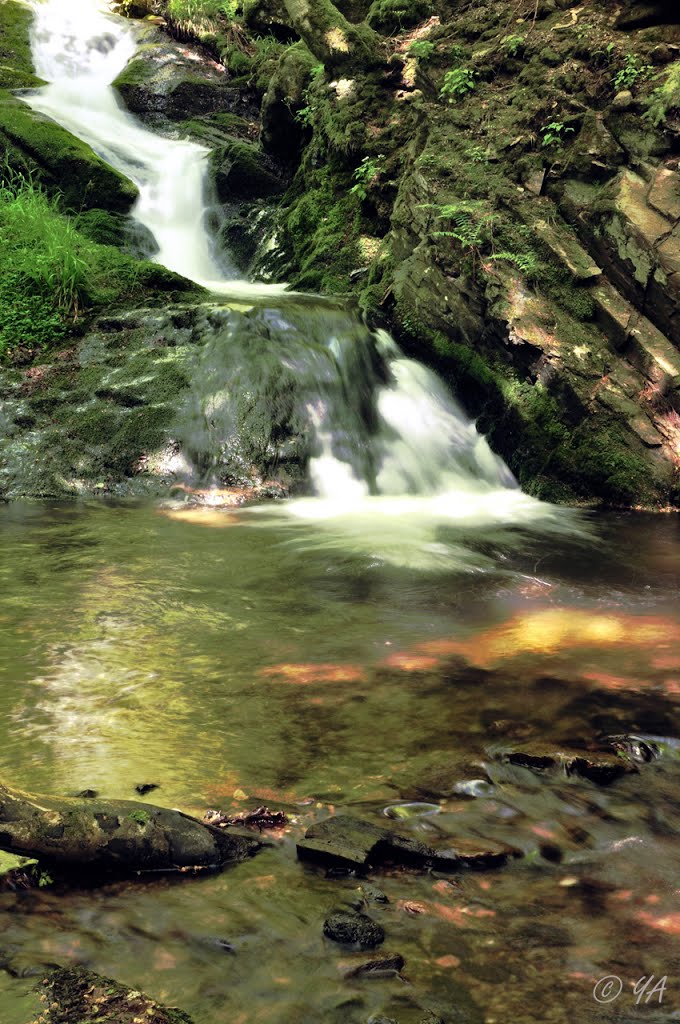 Curières : Cascade du Deveze, encore plus bas. by Y. A, Villyssois.