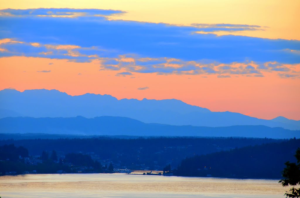 Sunset Gig Harbor, view from Tacoma by Lin@Bates