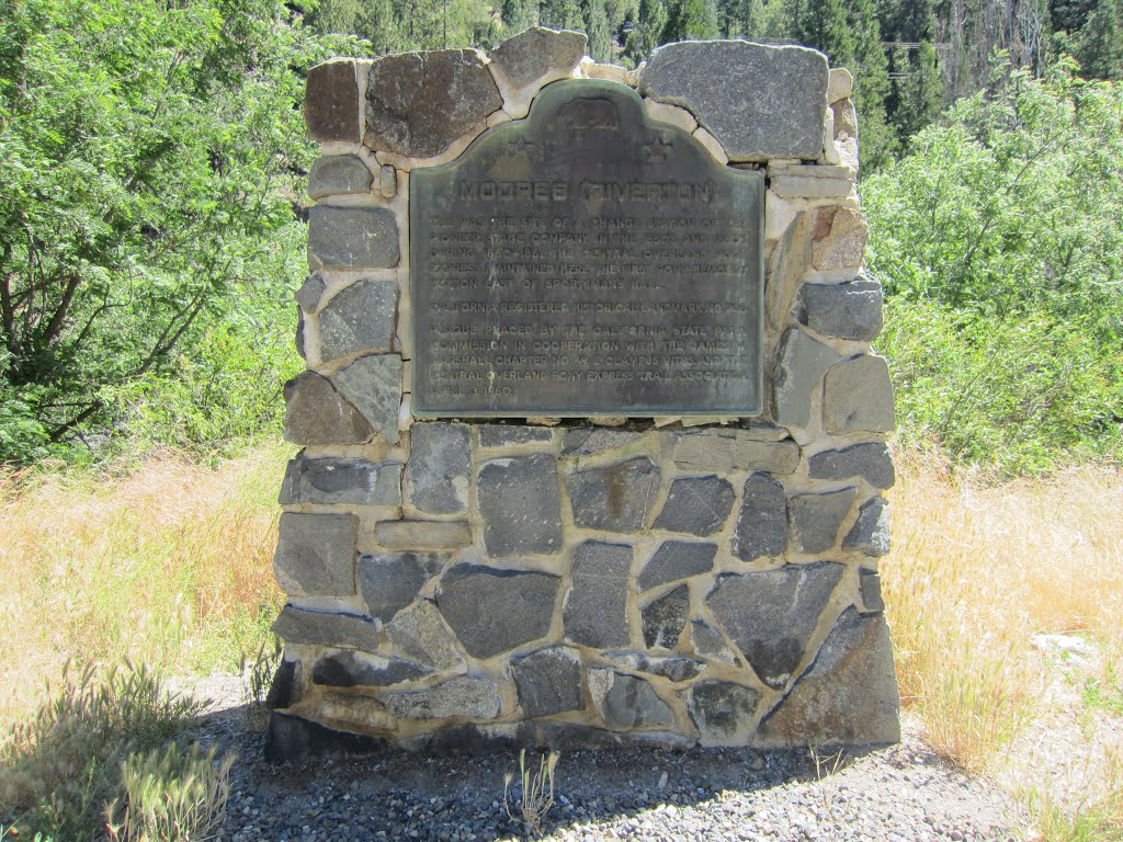 California Historical Marker #705 Moore's Riverton - Overland Pony Express Route by Ranger Mosby