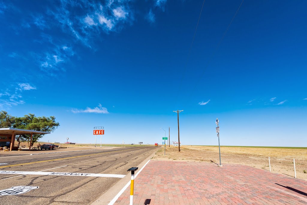 Historic Route 66 - Midpoint Cafe at Adrian, Texas by MikePScott