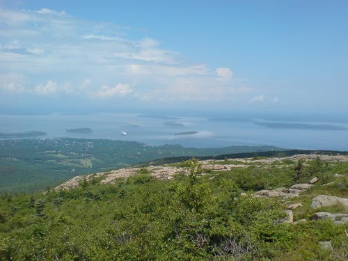 Cadillac Mt View of Bar Harbor by tinyguy