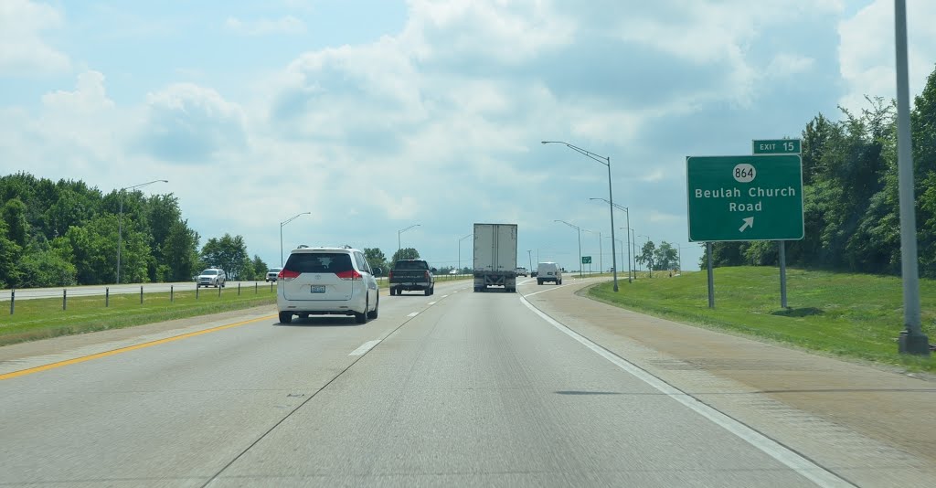 Beulah Church Road Exit, Interstate 265, Westbound by Seven Stars