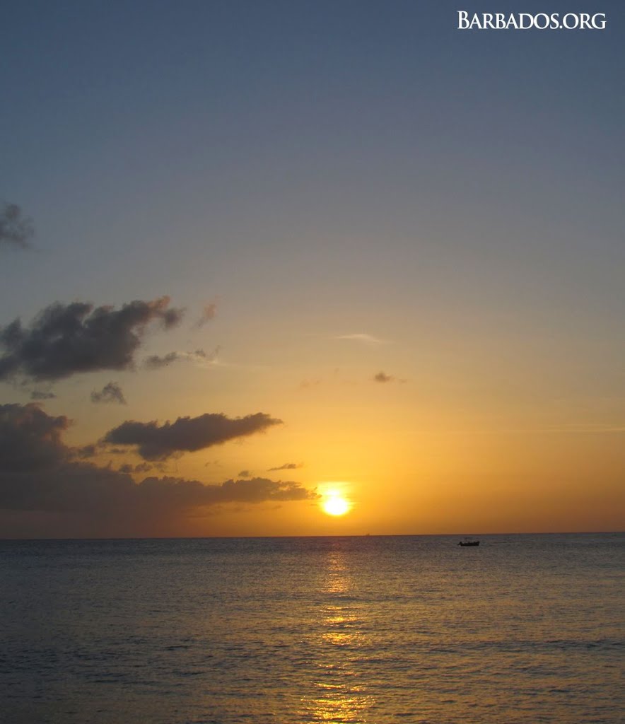 Sunset at a Barbados beach by www.barbados.org