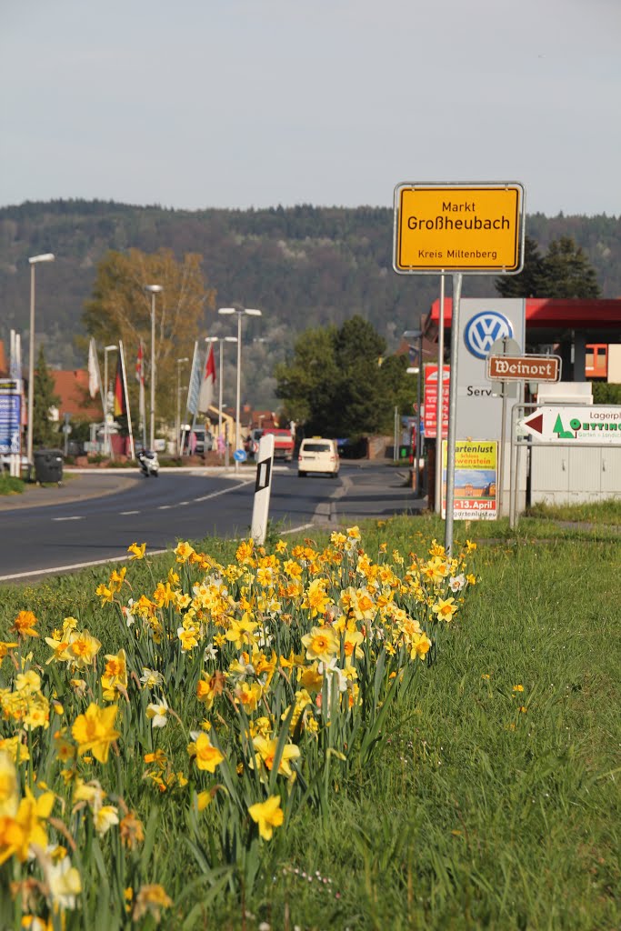 Großheubach, Deutschland im Frühjahr 2014: südlicher Ortseingang by kdh865