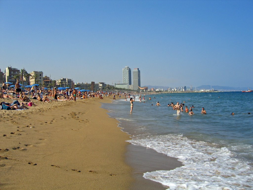 Barcelona beach by Gerald Stafford