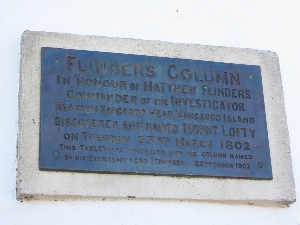 Flinders Column plaque by persolus