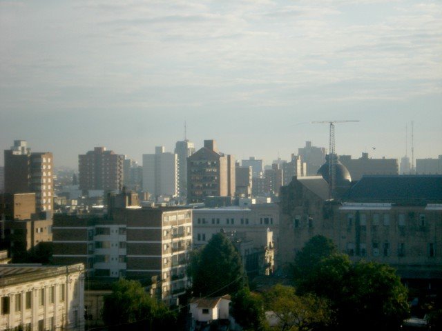 Vista panoramica - Niebla en el casco historico de Santa Fe by nanditoako