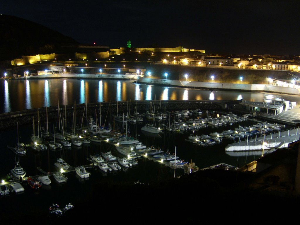 Angra Do Heroismo at night by Vasyl Tkach