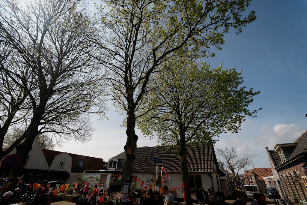 Texel - Den Burg - Weverstraat / Warmoesstraat - View SSW & Up - Koningsdag 26 April 2014 by txllxt