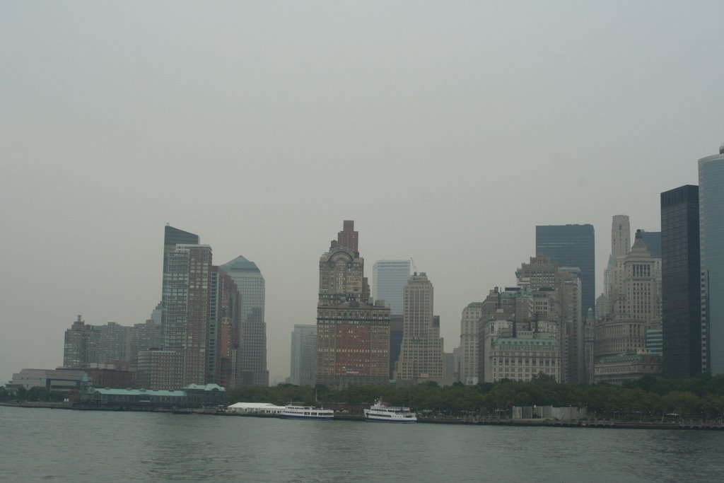 Manhattan skyline on a stormy August Afternoon by debbie dennis