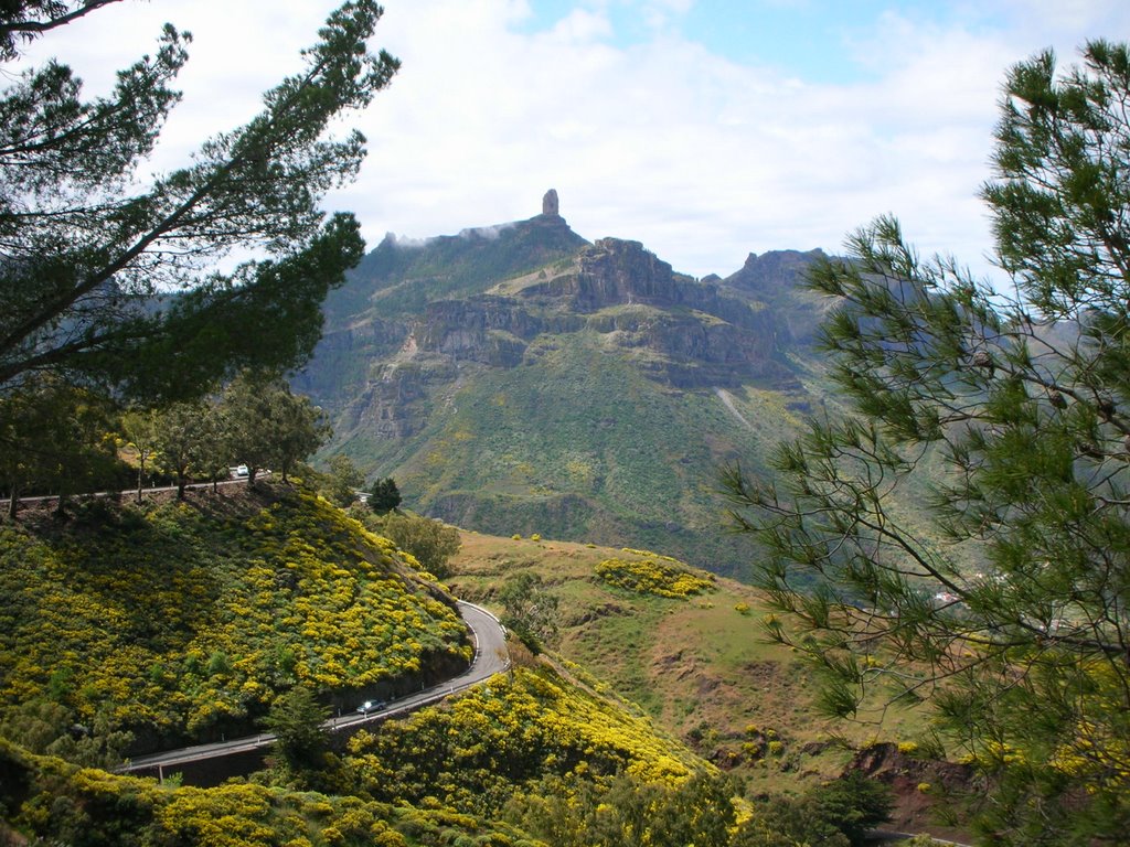 Roque Nublo desde La Cruz de Tejeda by tejinero