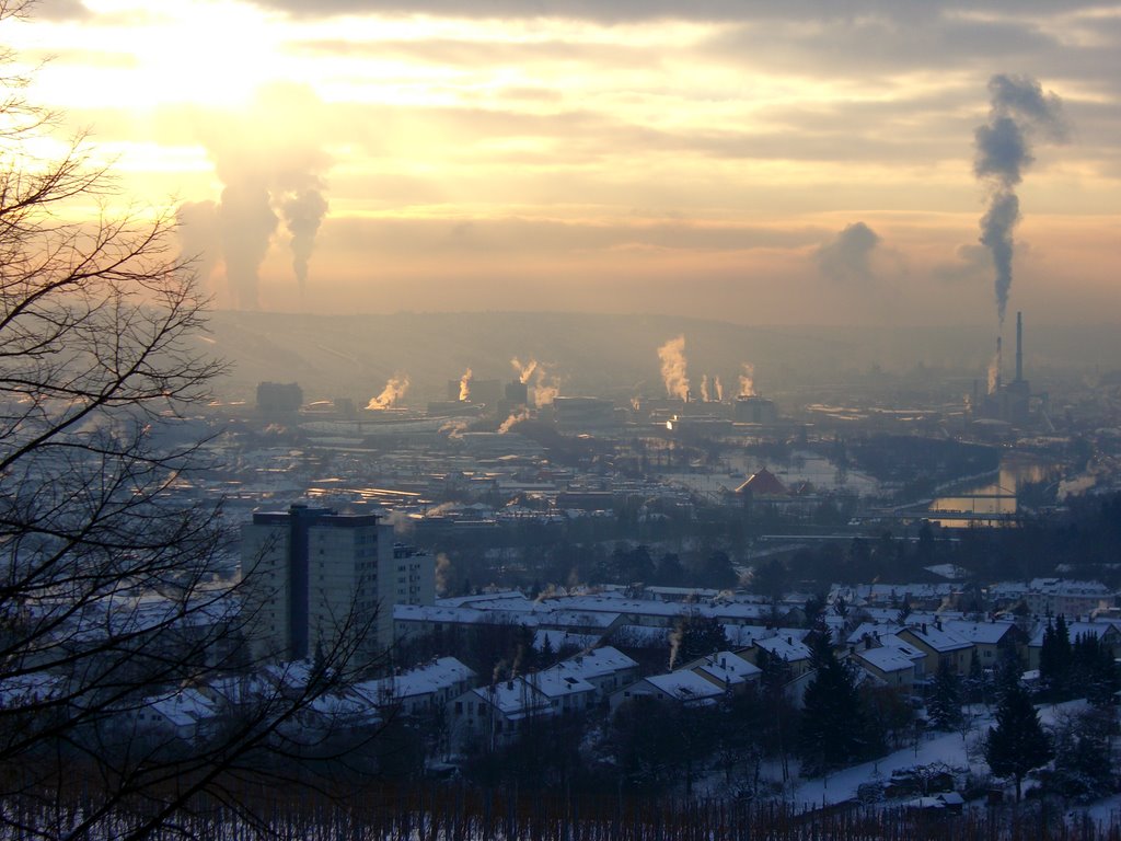 Kalter Morgenblick vom Burgholzhof by stgtmann