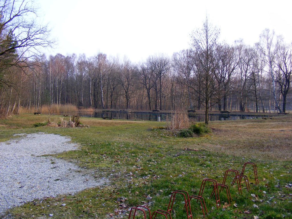 Grünewalde bei Lauchhammer, Niederlausitz. Das Waldbad in der Sportplatzstrasse. by velthurvik